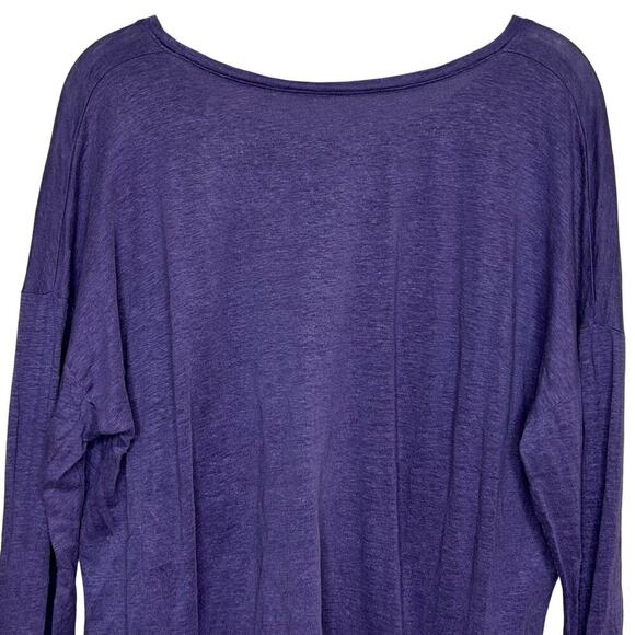 Eileen Fisher Purple 100% Linen Shirt Size S Long Sleeves - Picture 7 of 8